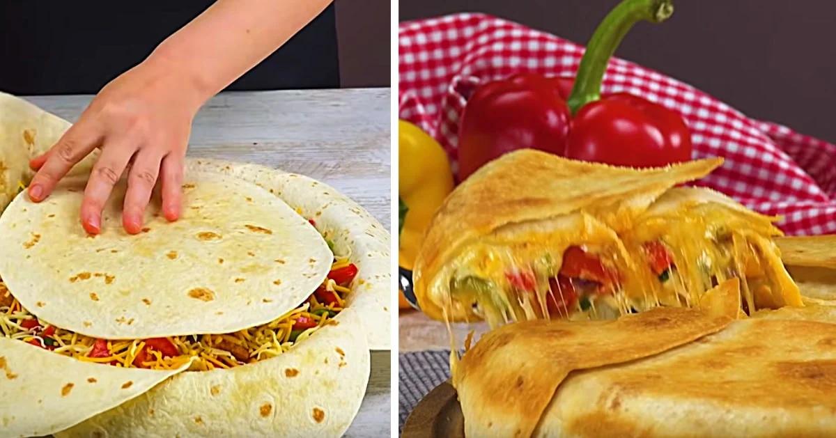 Chicken Fajita Crunch Wrap Recipe