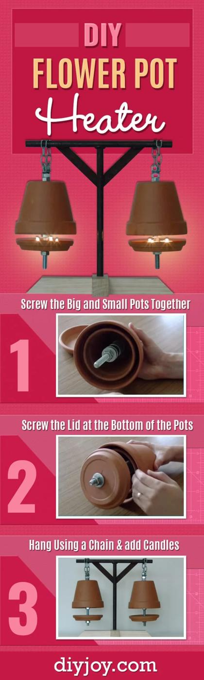 DIY Flower Pot Heater, a cozy winter DIY idea worth making this season and one worth bookmarking from this list