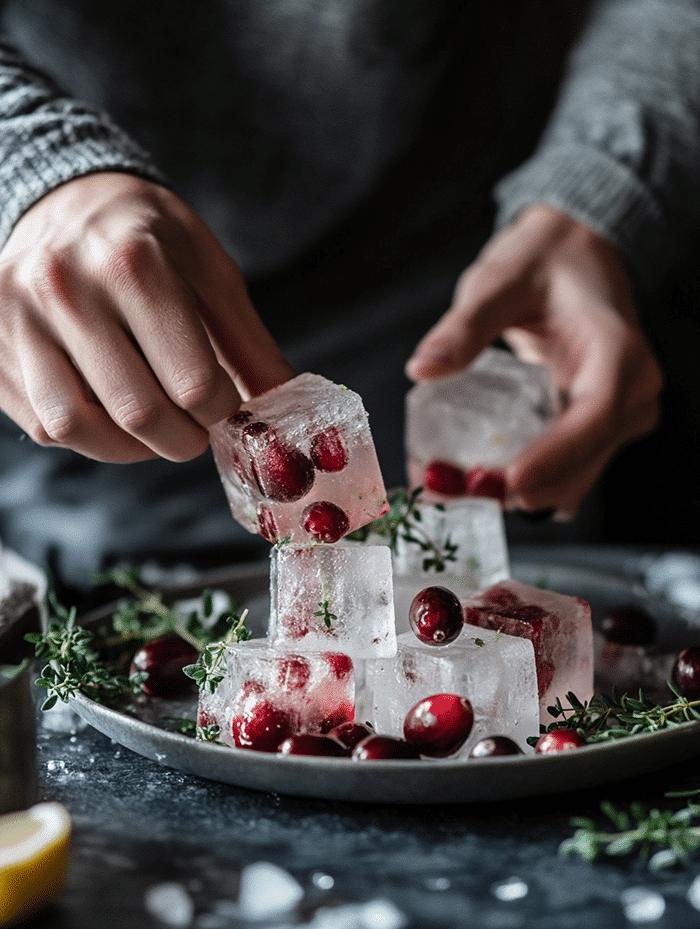 Make Flavorful and Colorful Ice Cubers With Fruit and Herbs - Holiday and Thanksgiving Cooking Tips