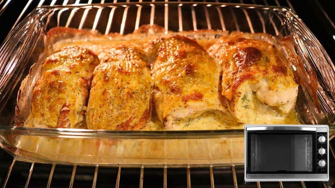 Cheesy Herb Baked Chicken Roll