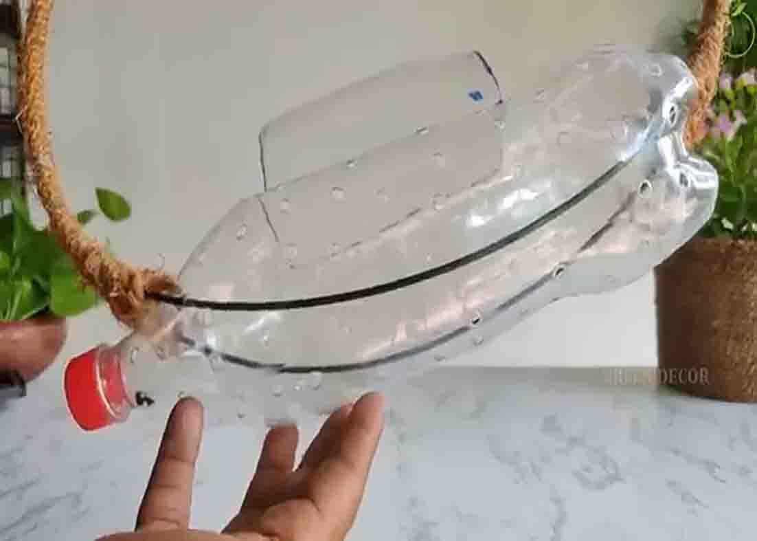 Finishing the DIY hanging ring plant