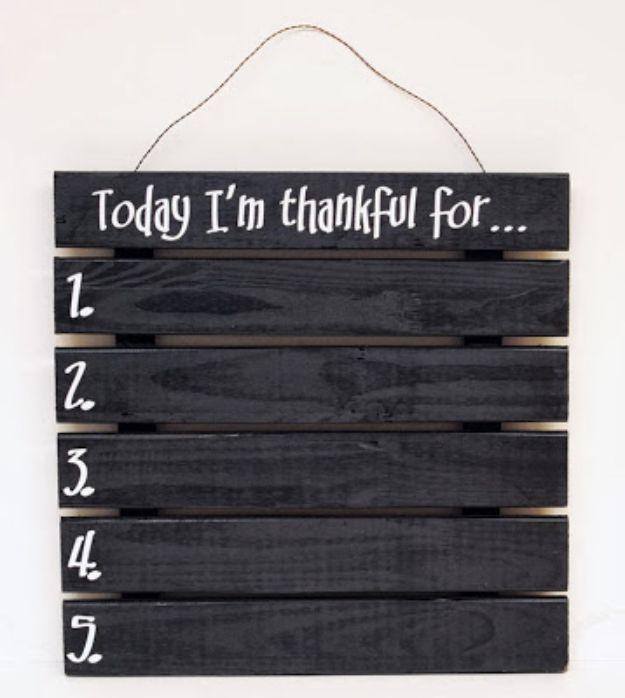 Today, I'm Thankful for Sign, cheap to pull off with items from a bargain aisle and personality a plain space was missing