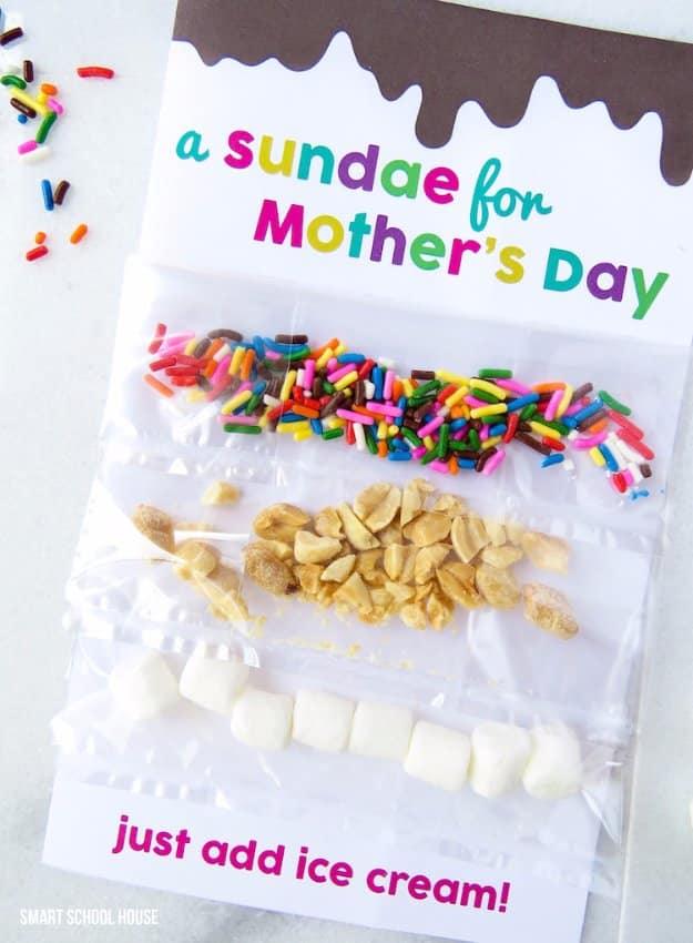 DIY Mothers Day Cards - Sundae Card for Mother's Day - Creative and Thoughtful Homemade Card Ideas for Mom - Step by Step Tutorials, Best Quotes, Handmade Projects