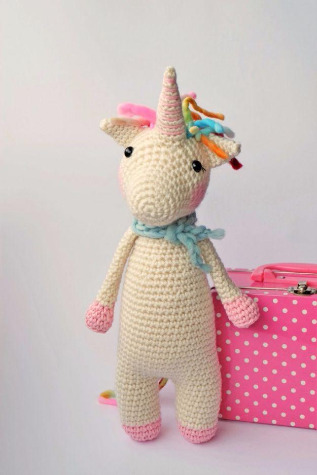 Free Amigurumi Patterns For Beginners and Pros - DIY Baby Gift Ideas to Crochet - Twinkle Toes The Unicorn - Easy Amigurimi Tutorials With Step by Step Instructions - Learn How To