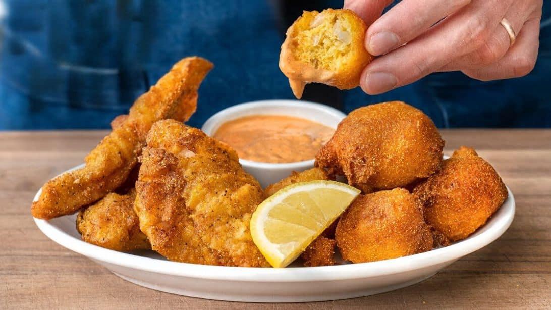 Crispy Catfish With Super Easy Hush Puppies