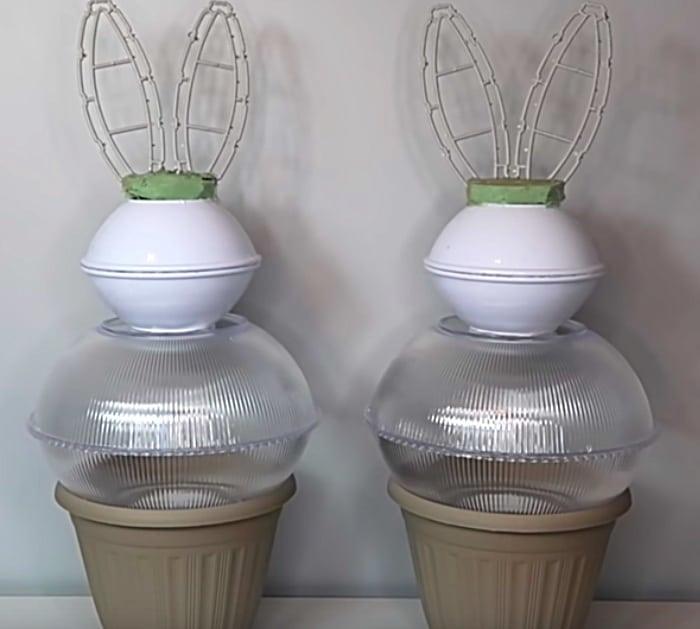 Make a topiary in the shape of a bunny for Easter