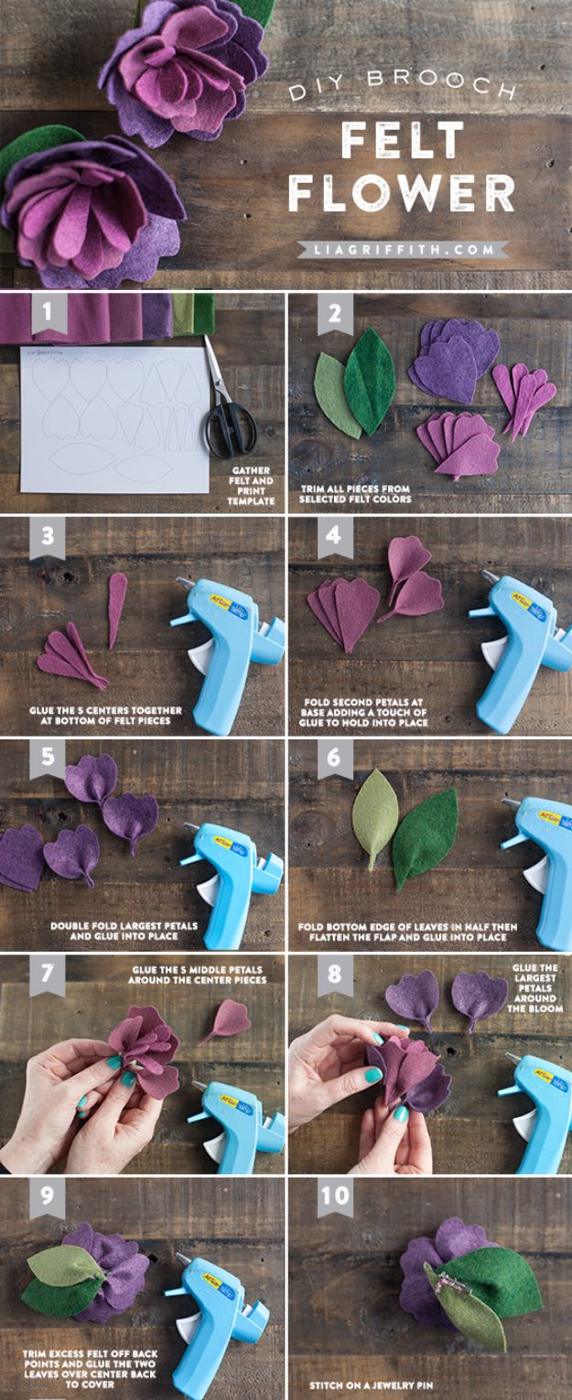 Mother's Day Felt Flower, a pampering gift idea, a surprise that feels far more thoughtful than store bought