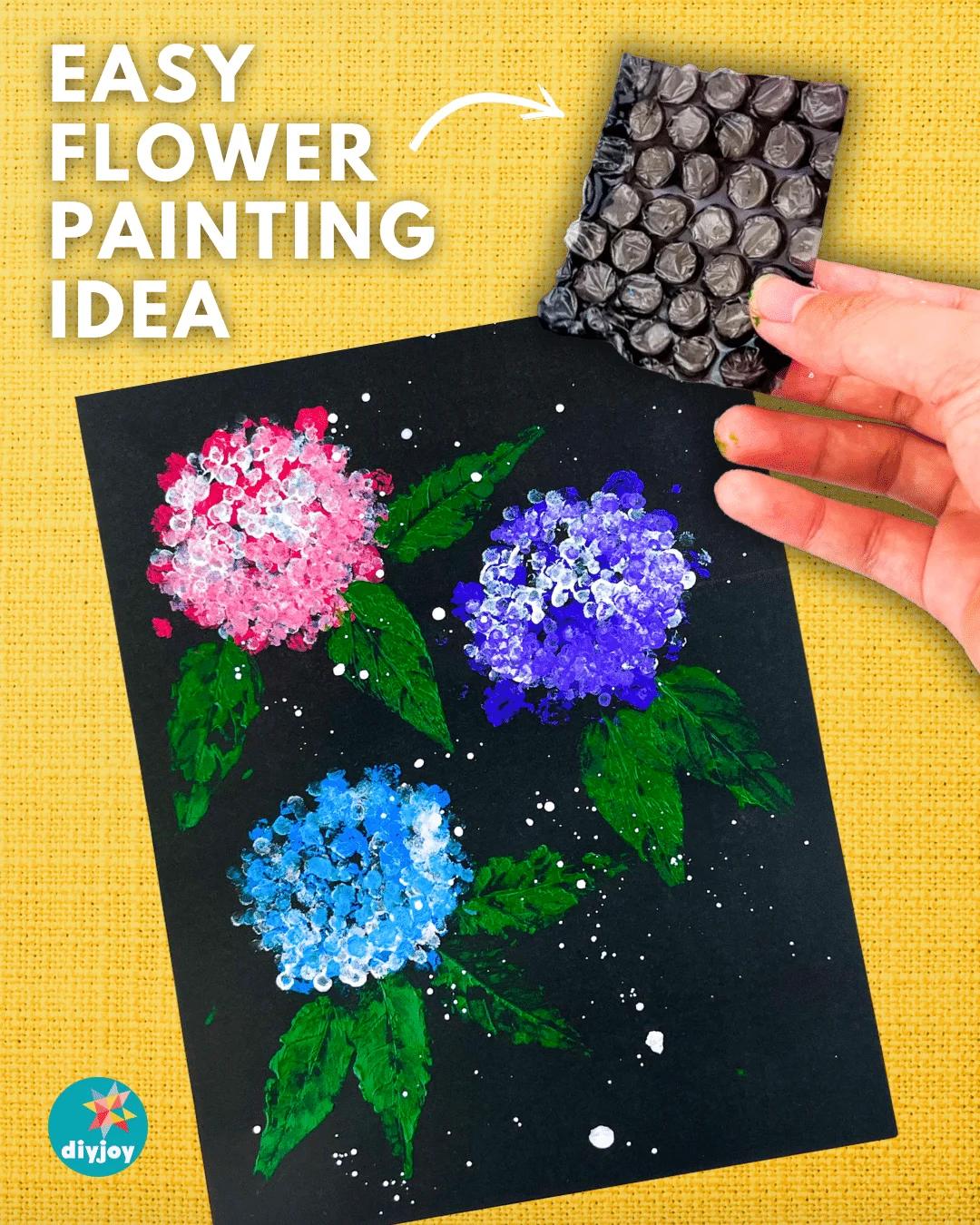 hydrangea flower painting tutorial