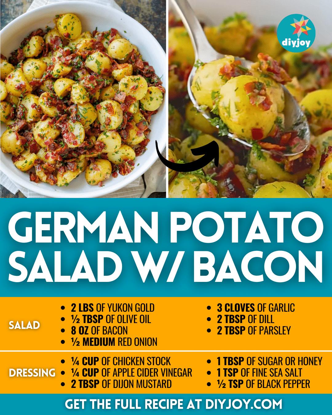 Easy German Potato Salad with Bacon Recipe