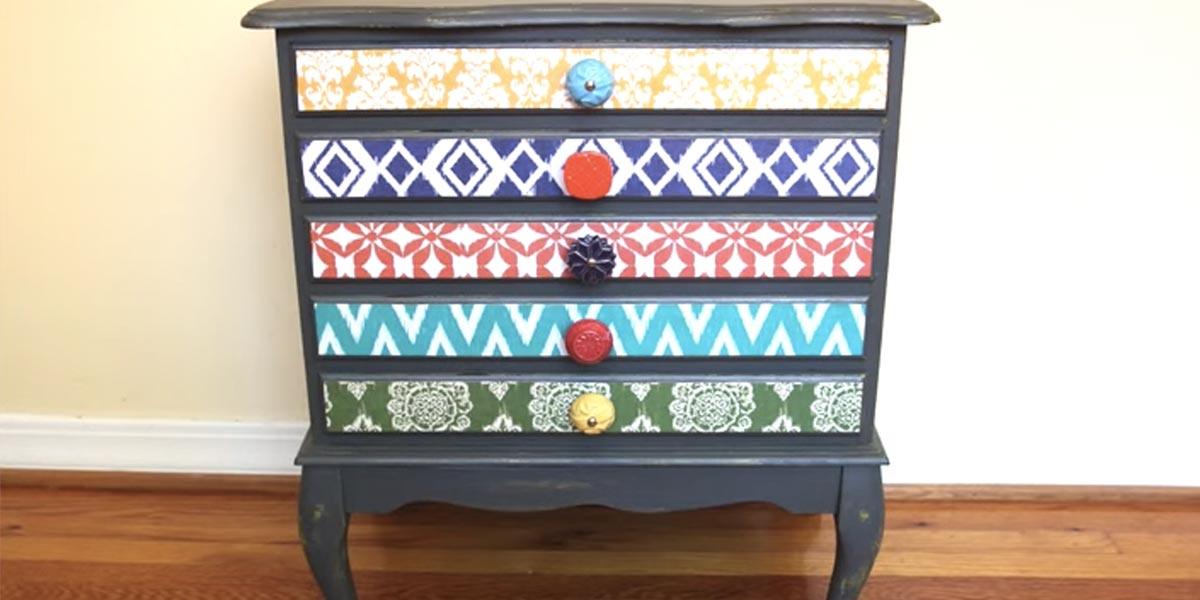 Watch How He Creates An Amazing Artsy New Look On This Antique Chest!