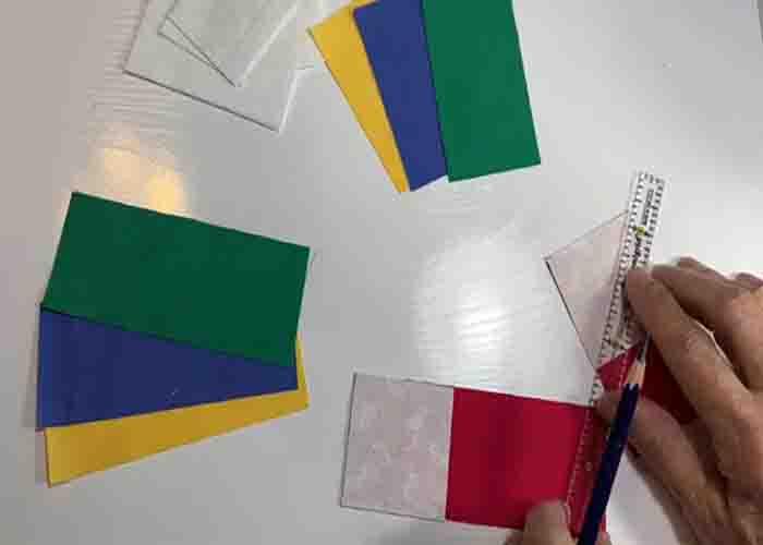 Making the units for the woven star quilt block
