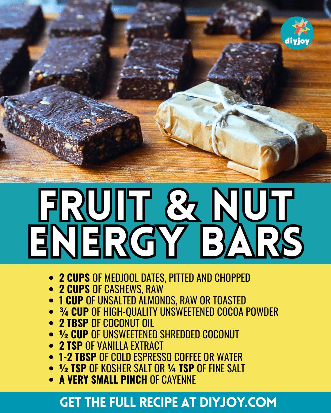 Easy Fruit & Nut Energy Bars Recipe