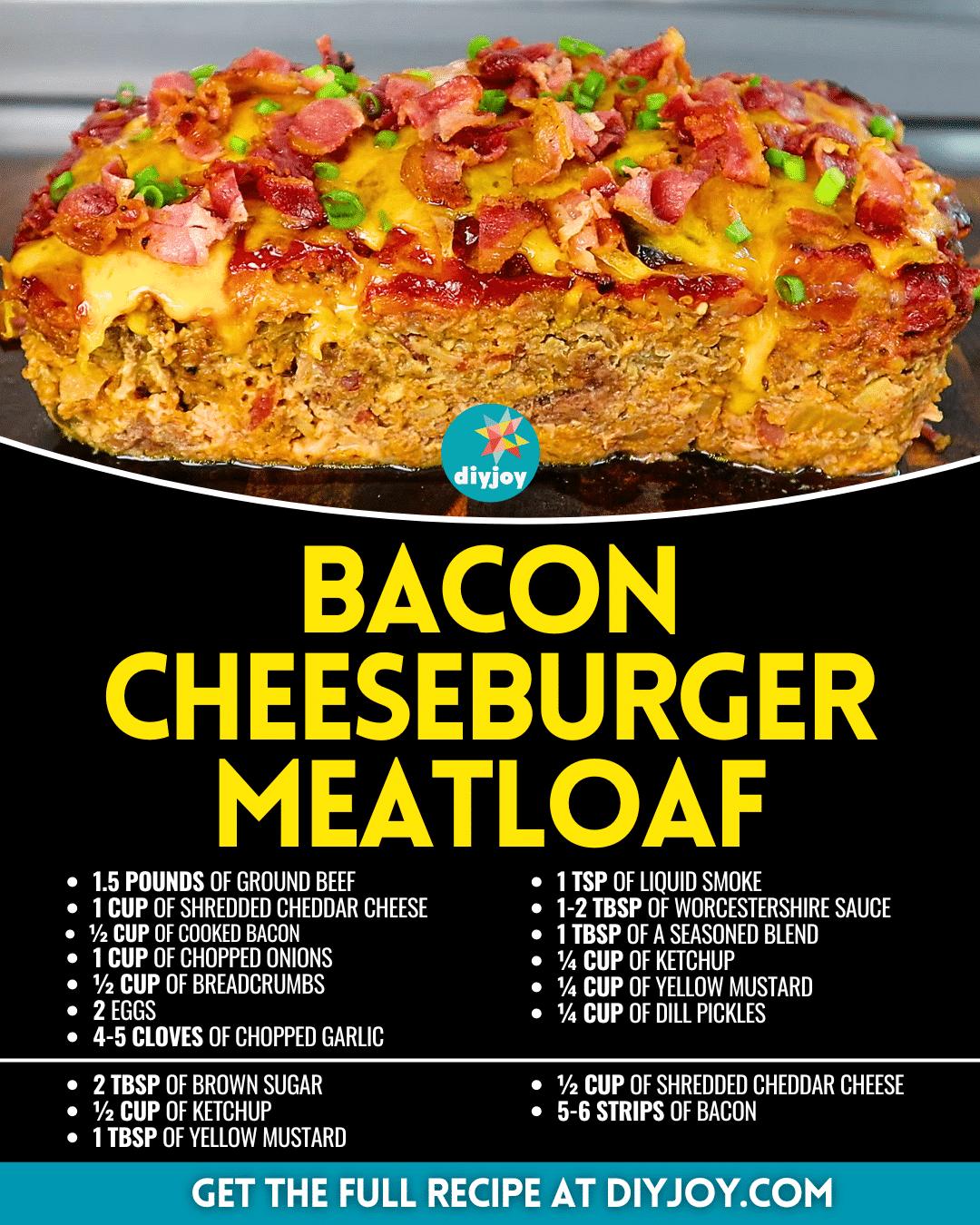 Easy Bacon Cheeseburger Meatloaf Recipe