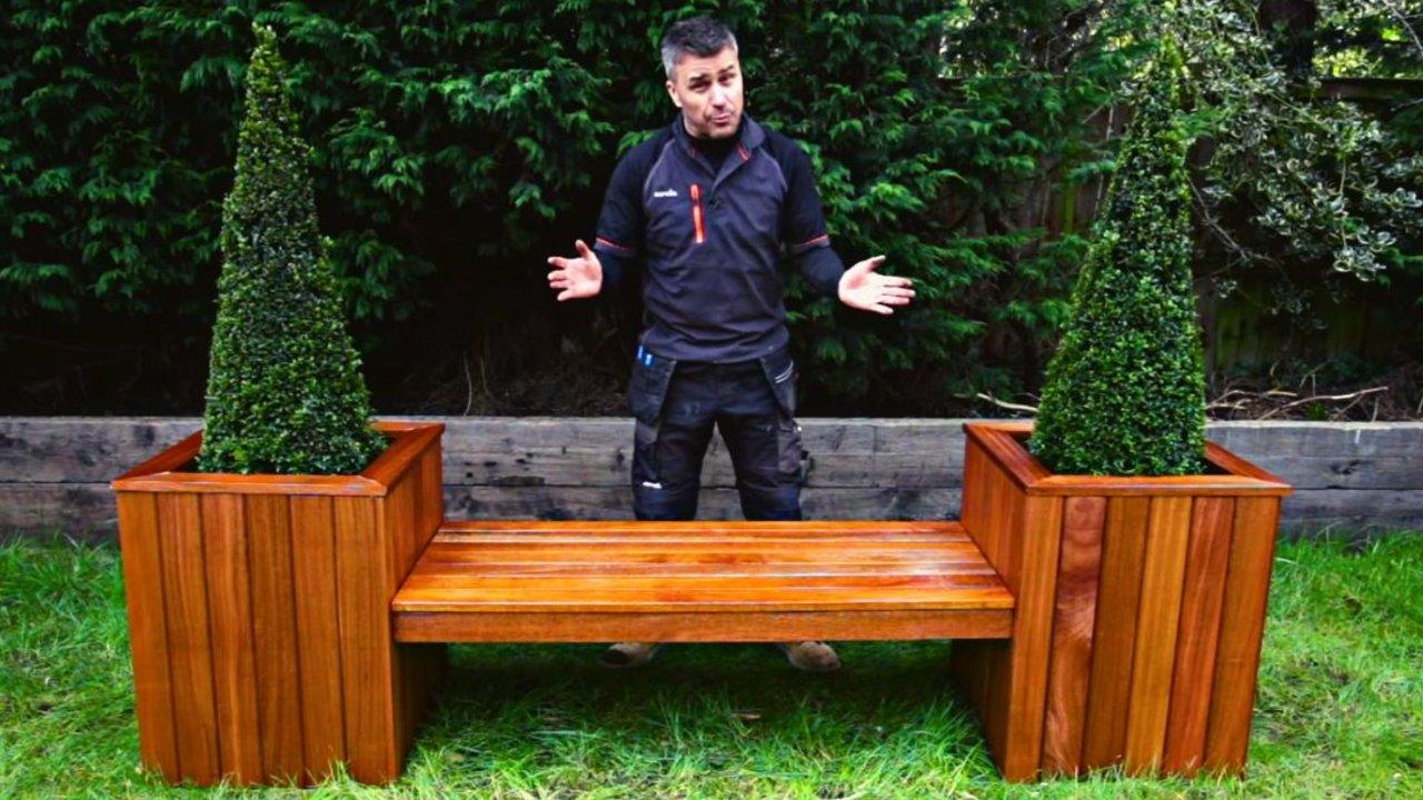 How To Build A Garden Bench With Planters