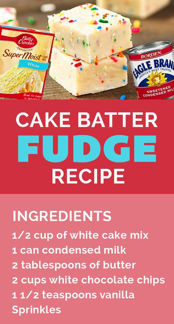 Easy Fudge Recipe - How to Make Cake Mix Fudge - Quick Dessert Ideas to Make for Gifts #diygifts #desserts #easyrecipes #quickrecipes