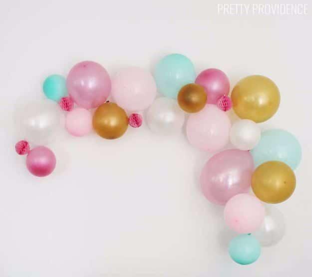DIY Balloon Garland, simple to scale to fit almost any space and a smart way to add personality to a room