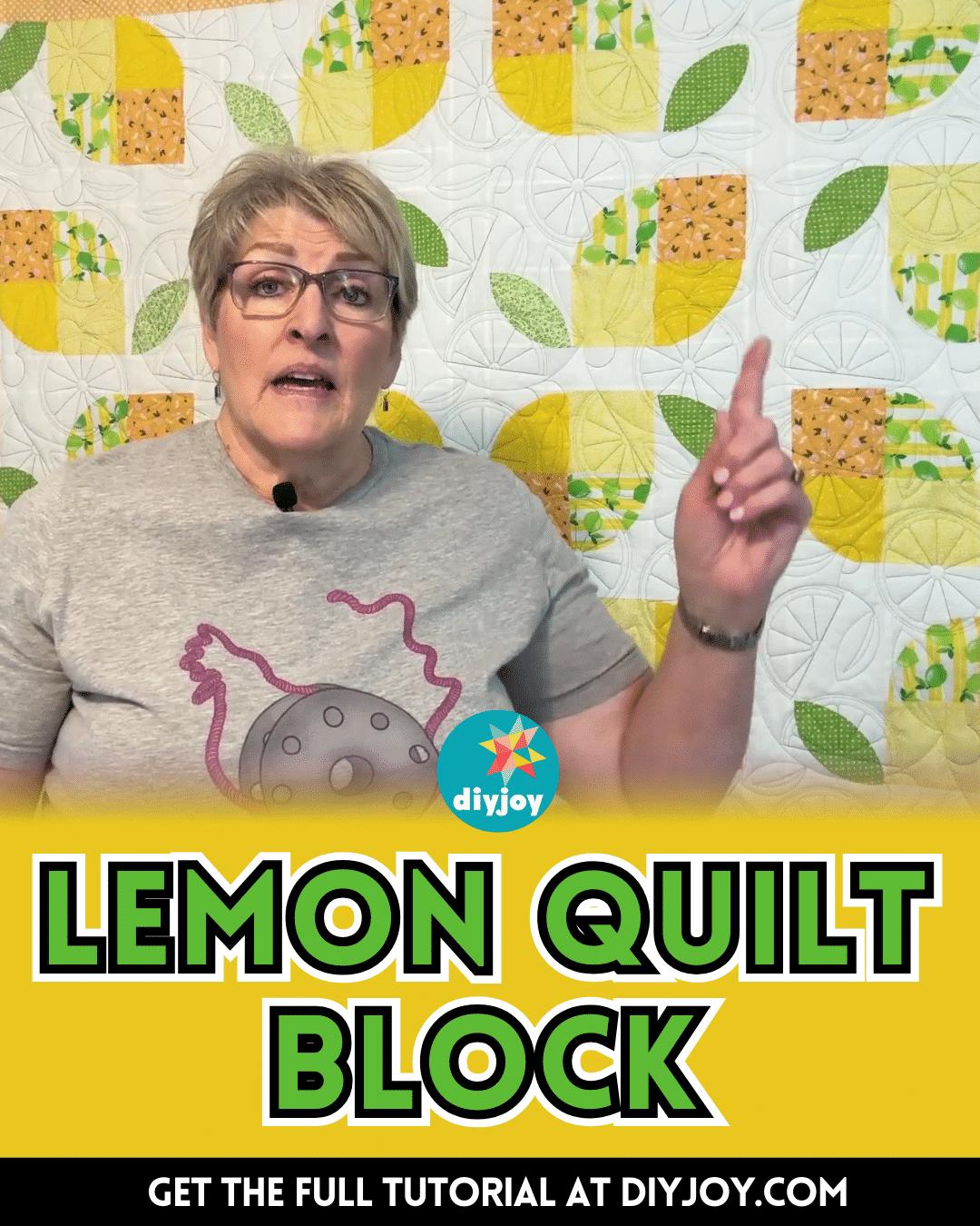 Easy Lemon Quilt Block Tutorial