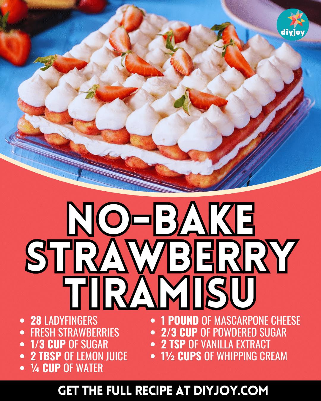 Easy No-Bake Strawberry Tiramisu Recipe