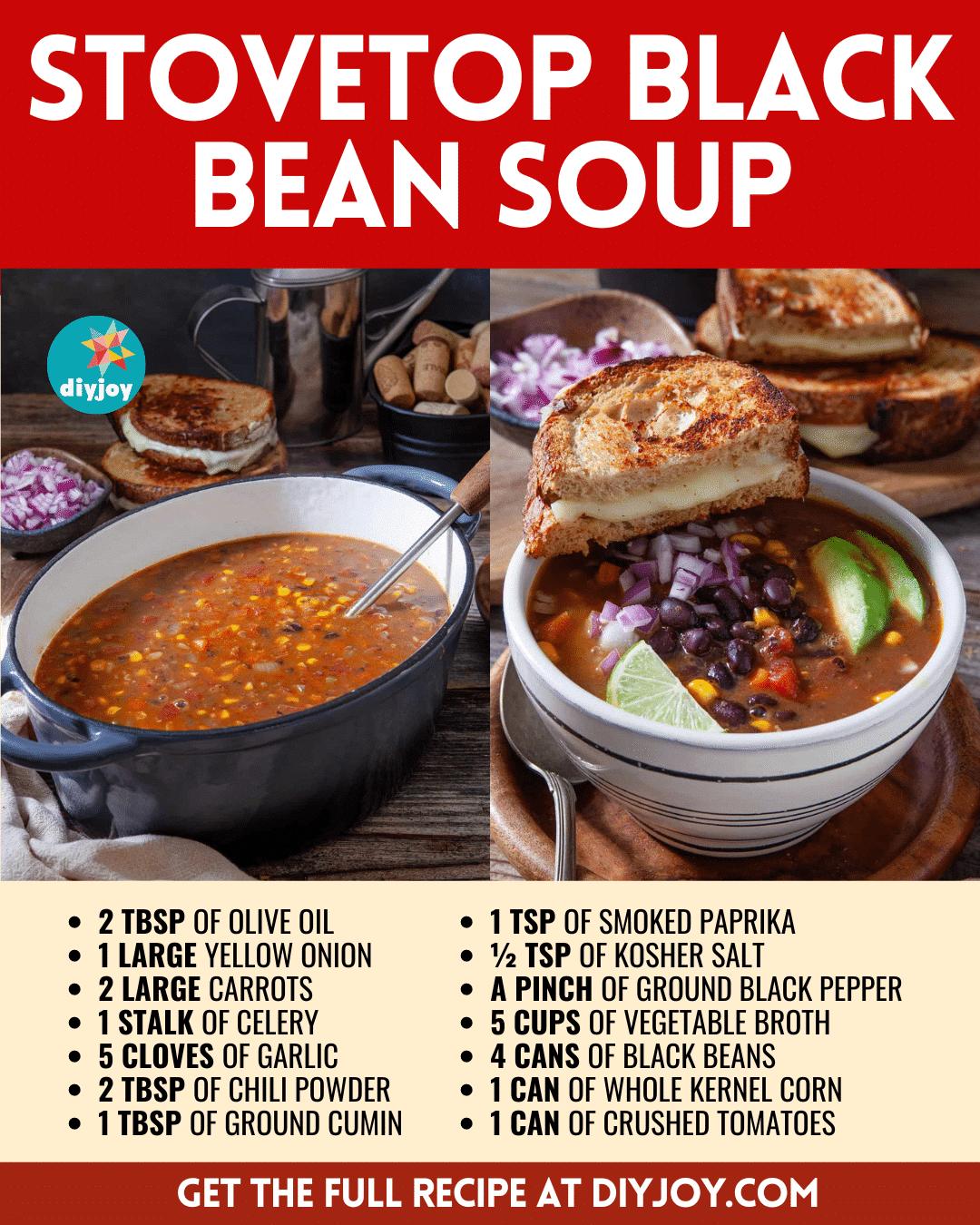 Easy Stovetop Black Bean Soup Recipe