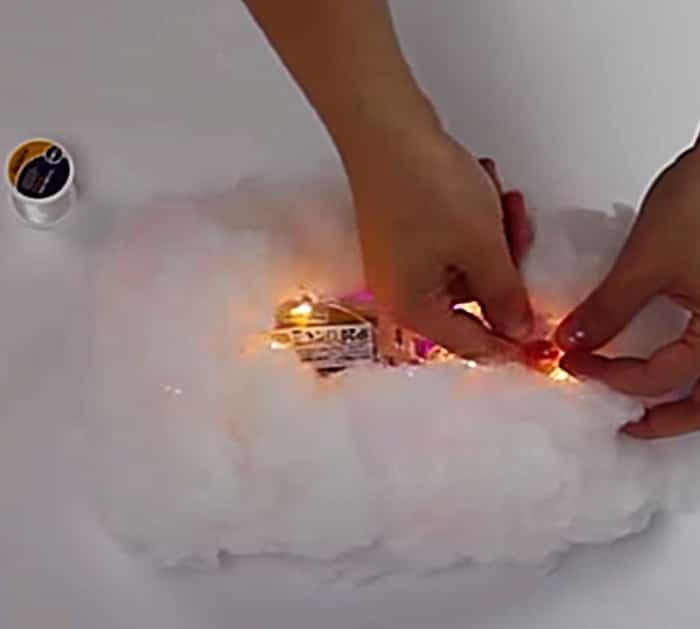 Try making these fantastic quick cheap easy DIY Cloud Hanging Cloud Lights