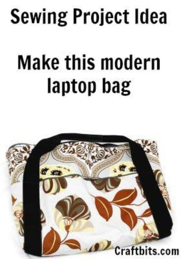 Modern Laptop Bag, a diy laptop bag, simple enough for a first try and a small upgrade with a real visual payoff