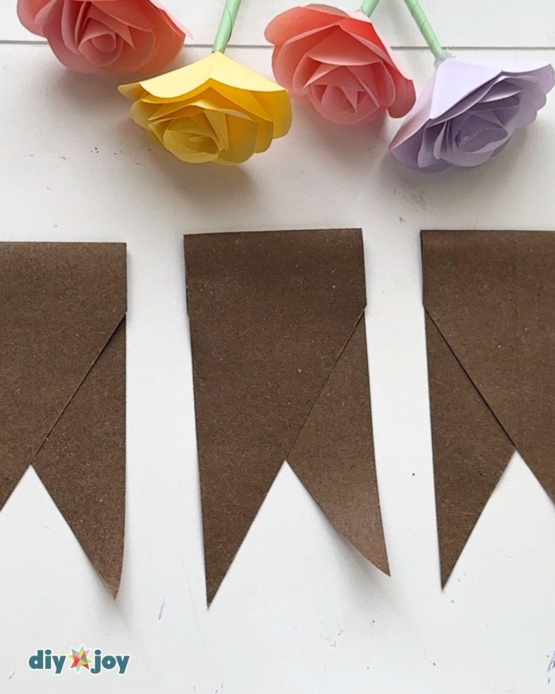 Homemade Toilet Paper Roll Easter Banner — folding