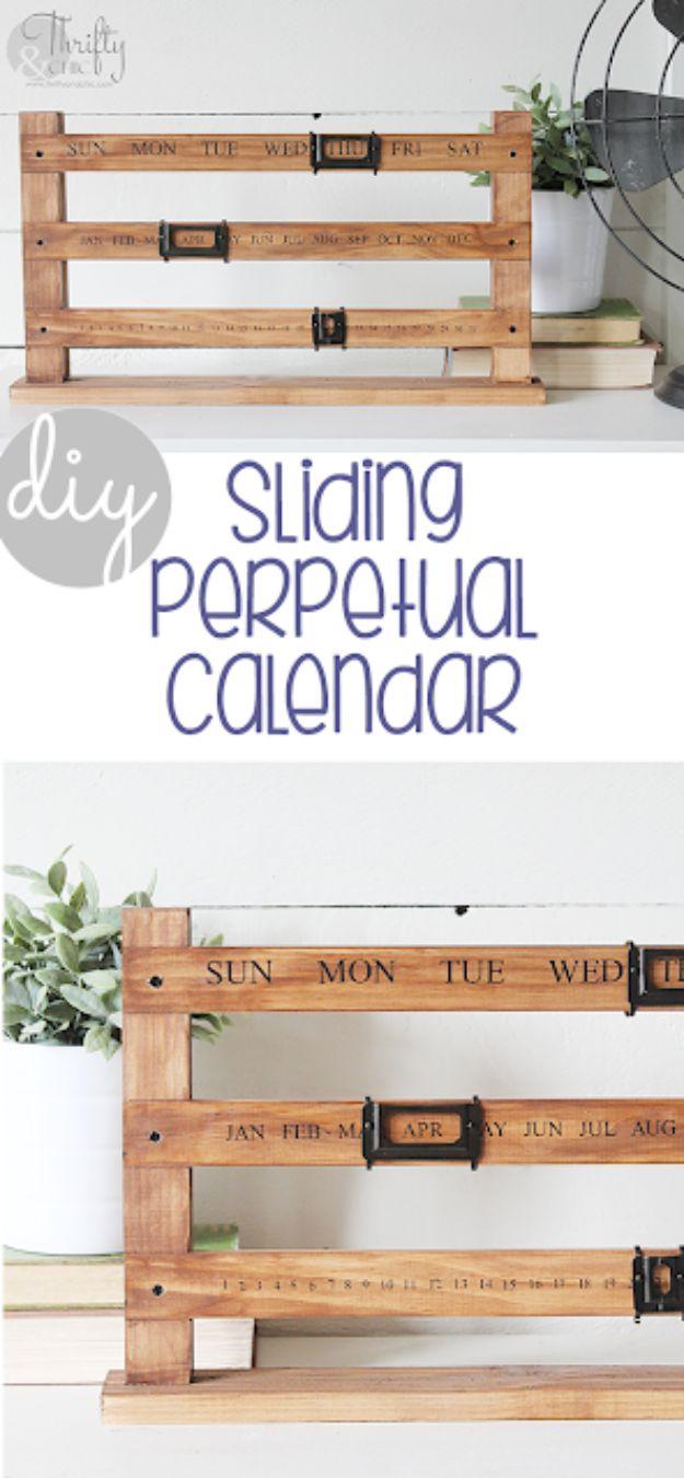 DIY Sliding Perpetual Calendar, a project worth trying this weekend and a popular pick from this roundup