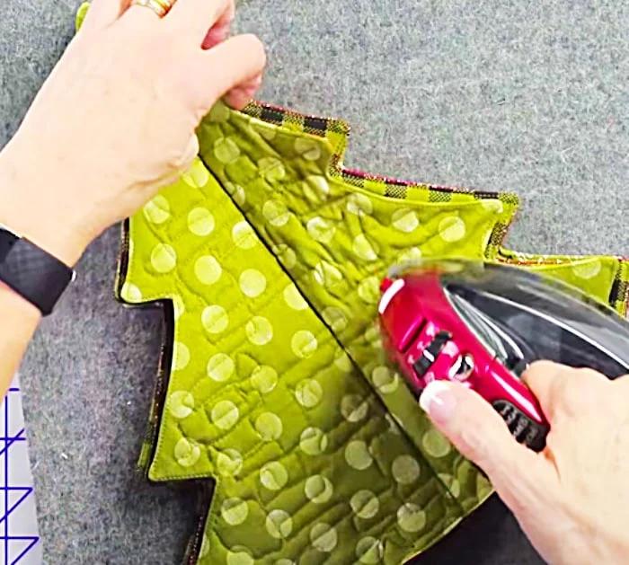 DIY Small Christmas Tree Idea - Fabric Tree Ideas - Christmas Decor Ideas