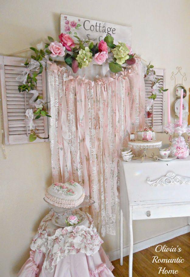 Shabby Chic Rag Garlands, quick to put together in an afternoon and something that looks far pricier than it was
