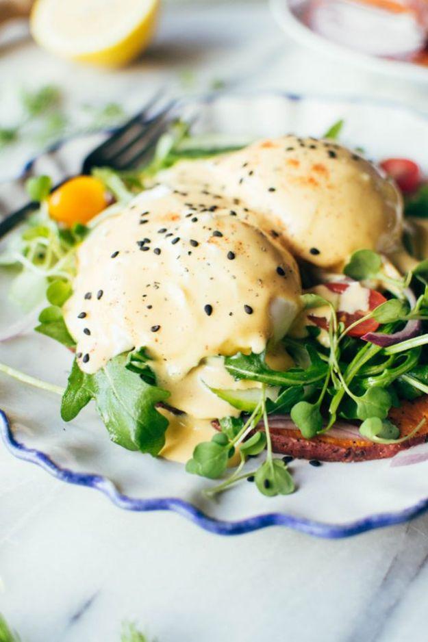 Eggs Benedict Recipes - Paleo Mediterranean Eggs Benedict - Best Benedicts and Recipe Ideas for Breakfast, Brunch and Lunch - Easy and Quick Eggs Benedict, Classic, Salmon, Vegetar