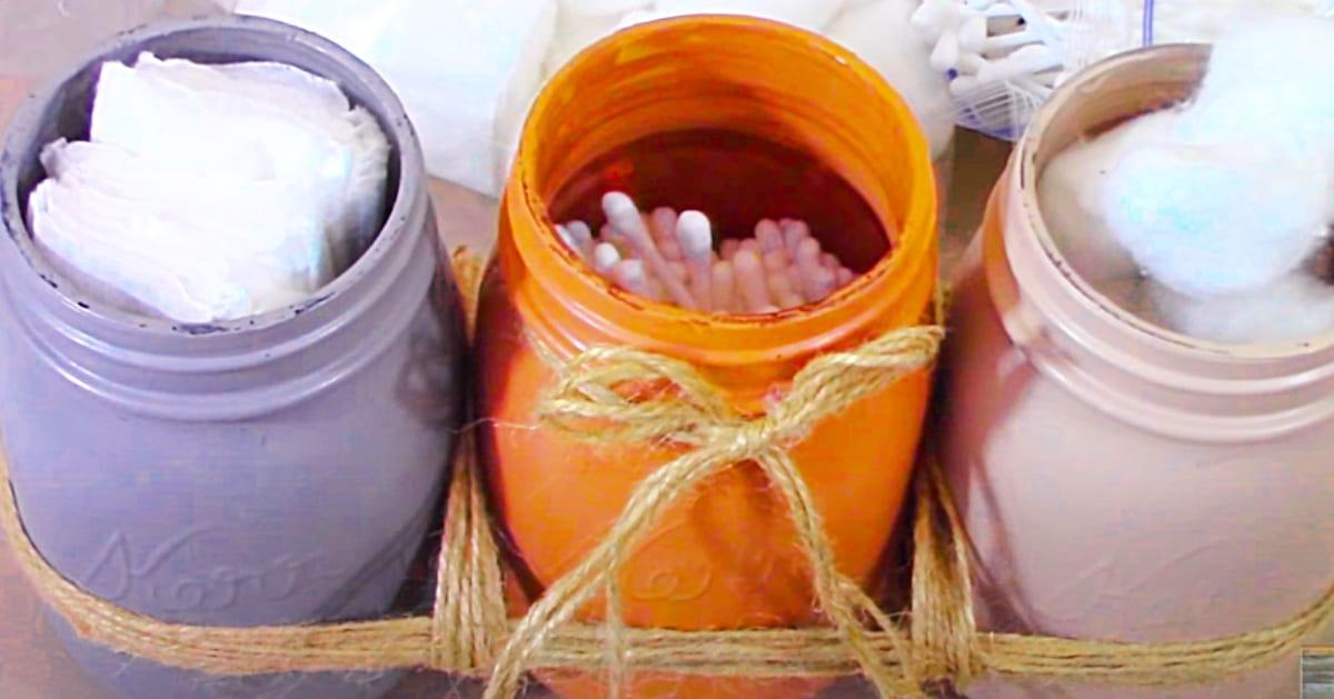Dollar Tree DIY Farmhouse Mason Jar Holders For The Bathroom