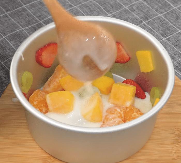 Fruit Yogurt Jelly Cake Instructions