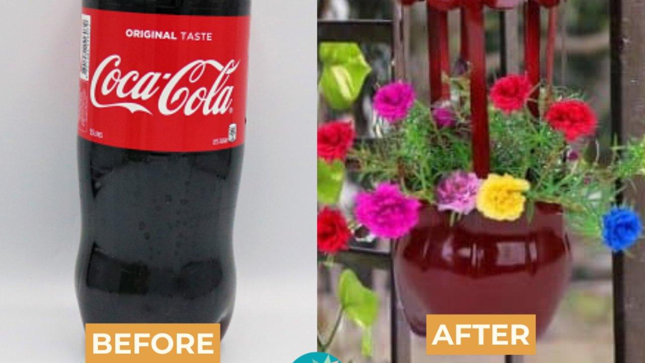 Easy Hanging Flower Pot Made from Plastic Bottle