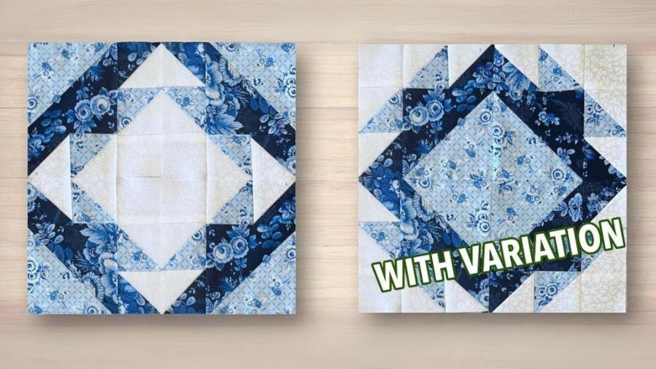 Easy Broken Dish Quilt Block Tutorial