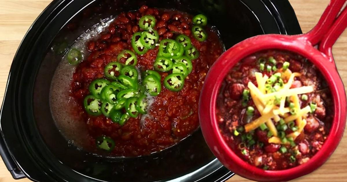 5 Ingredient Crockpot Beer Chili