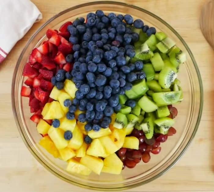 Easy To Make Fruit Salad With Honey Lime Dressing