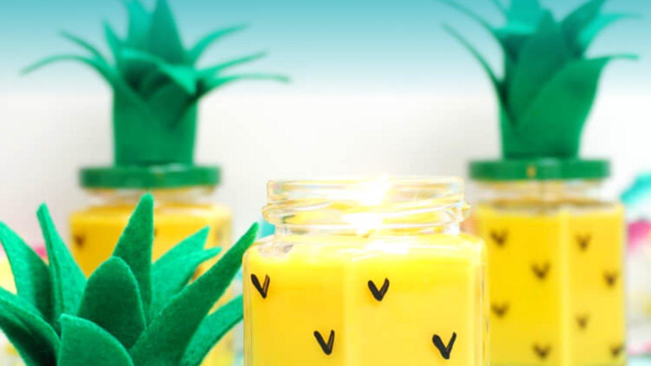 Easy DIY Pineapple Candles Tutorial