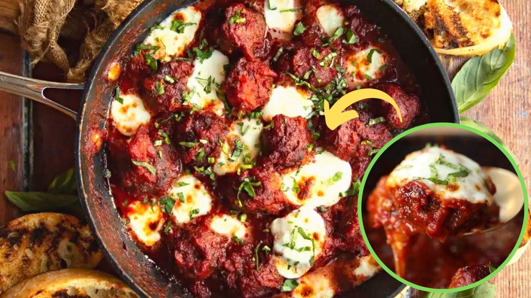 Easy-To-Make Cheesy Skillet Meatballs