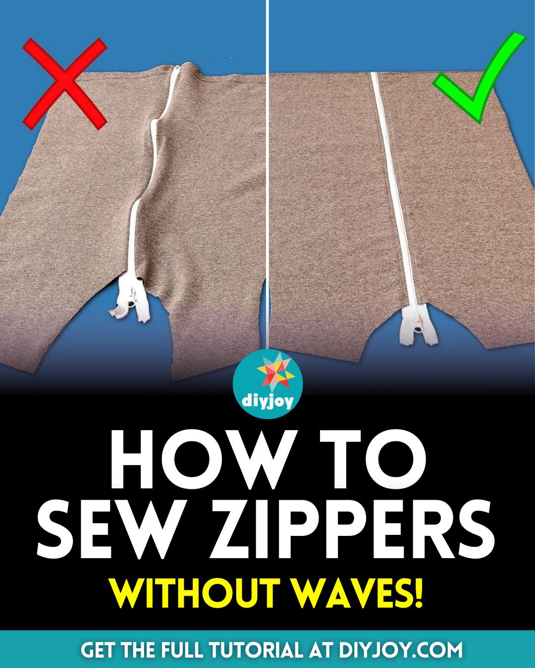 How to Sew Zippers Without Waves