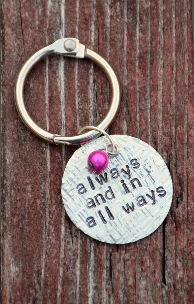 Stamped Textured Keychain, simple enough to finish in an afternoon and better than a store bought version