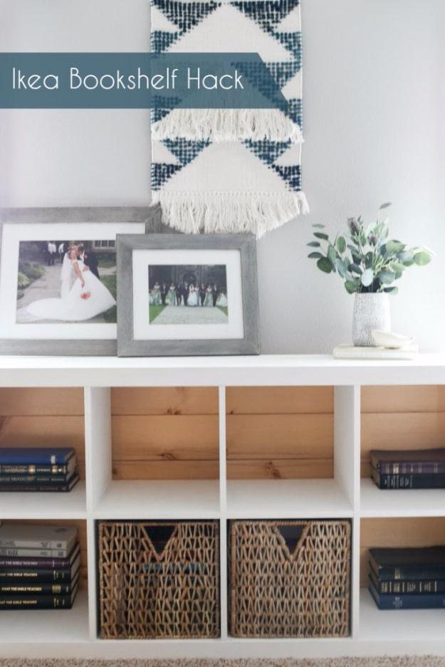 IKEA Bookshelf Hack, budget friendly with supplies on hand and a clever way to reuse scraps you already have