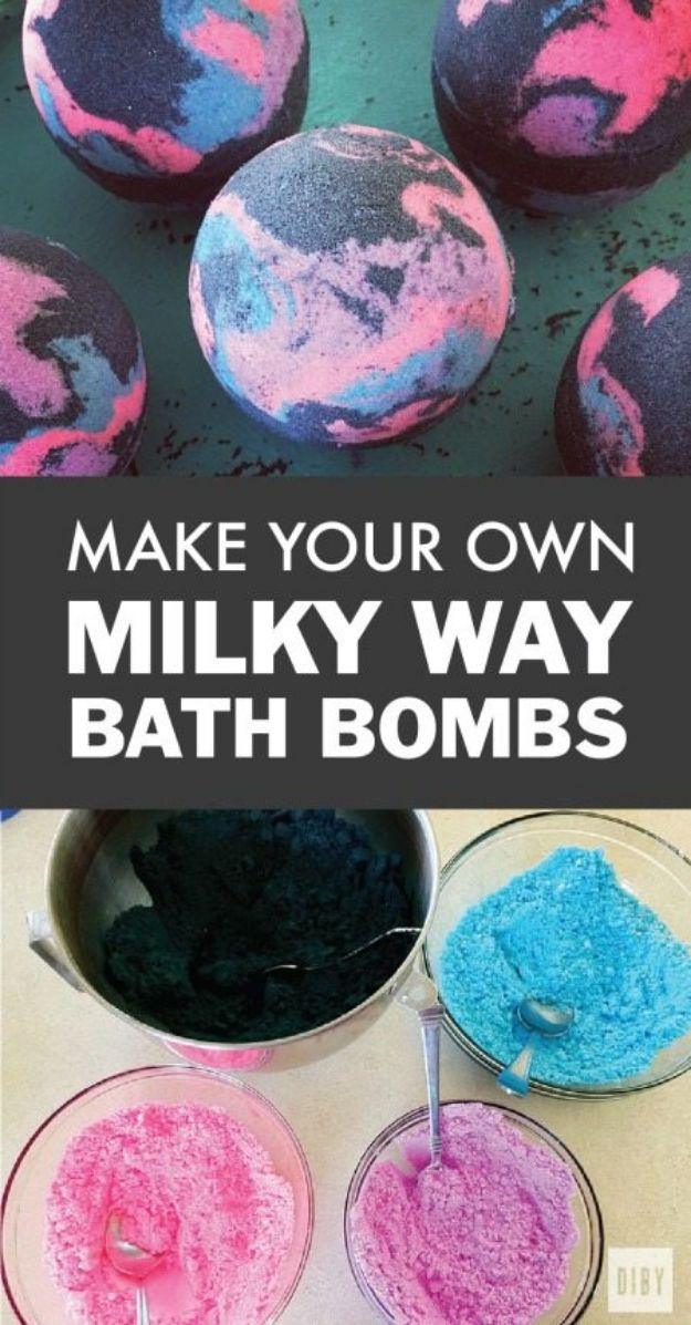 DIY Milky Way Galaxy Bath Bomb, fast to mix without any special equipment and a habit worth keeping long after the first try