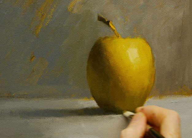 Acrylic Painting Tutorials and Techniques - Painting An Apple In Acrylics - DIY Acrylic Painting Ideas on Canvas - Make Flowers, Ocean, Sky, Abstract People, Landscapes, Buildings,