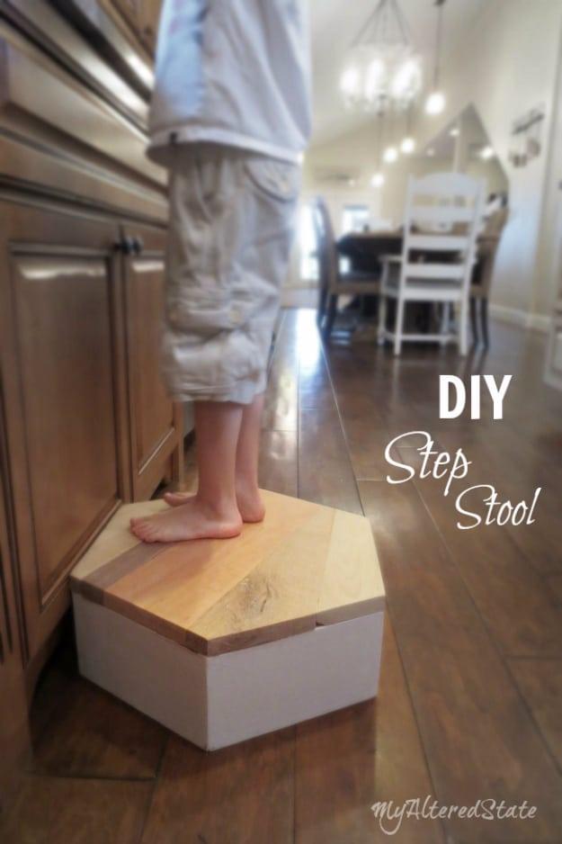 DIY Geometric Step Stool, fast enough to finish tonight and a smart way to add personality to a room
