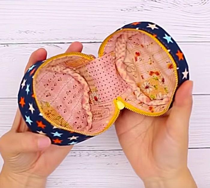 Learn to sew a DIY Cute Makeup Bag with a zipper