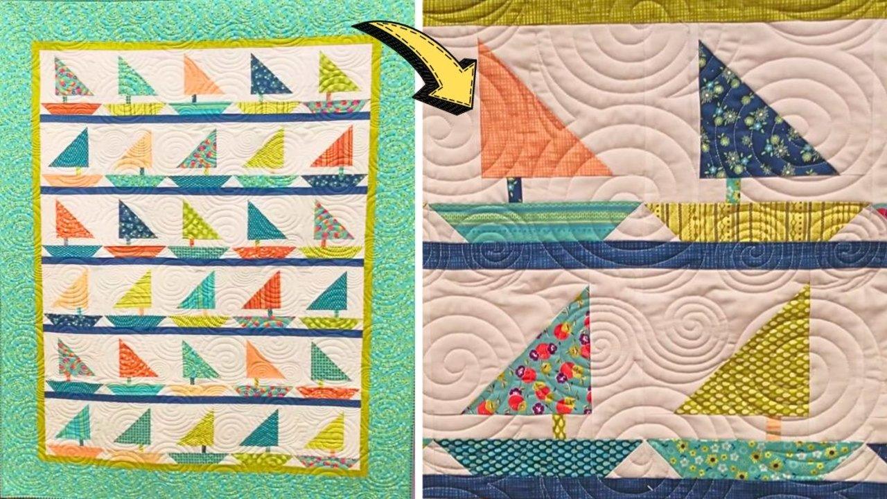 Easy Boat Sail Quilt Block Tutorial