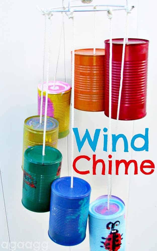 Fun Outdoors Kids Crafts - DIY Garden Ideas - DIY Wind Chime - DIY Projects & Crafts by Sueeye at