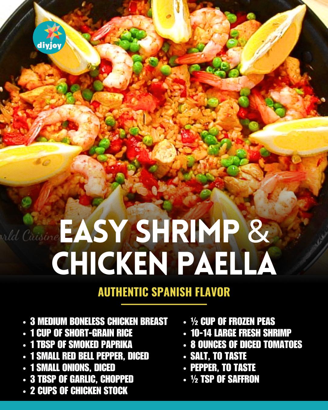 Easy Shrimp & Chicken Paella Recipe