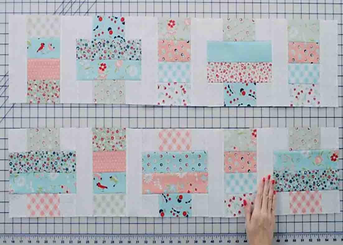 Layering the slice quilt pattern
