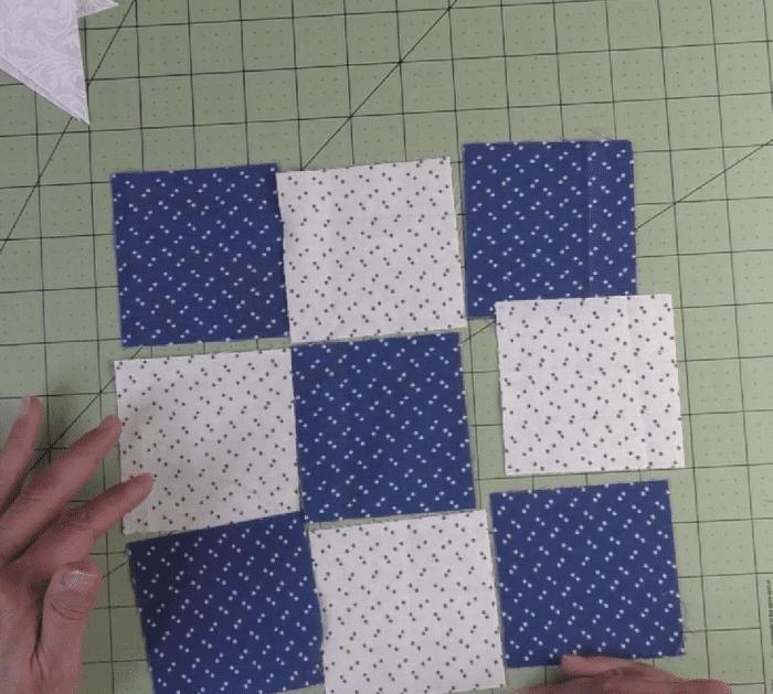 Materials for Block and Tackle Quilt Block
